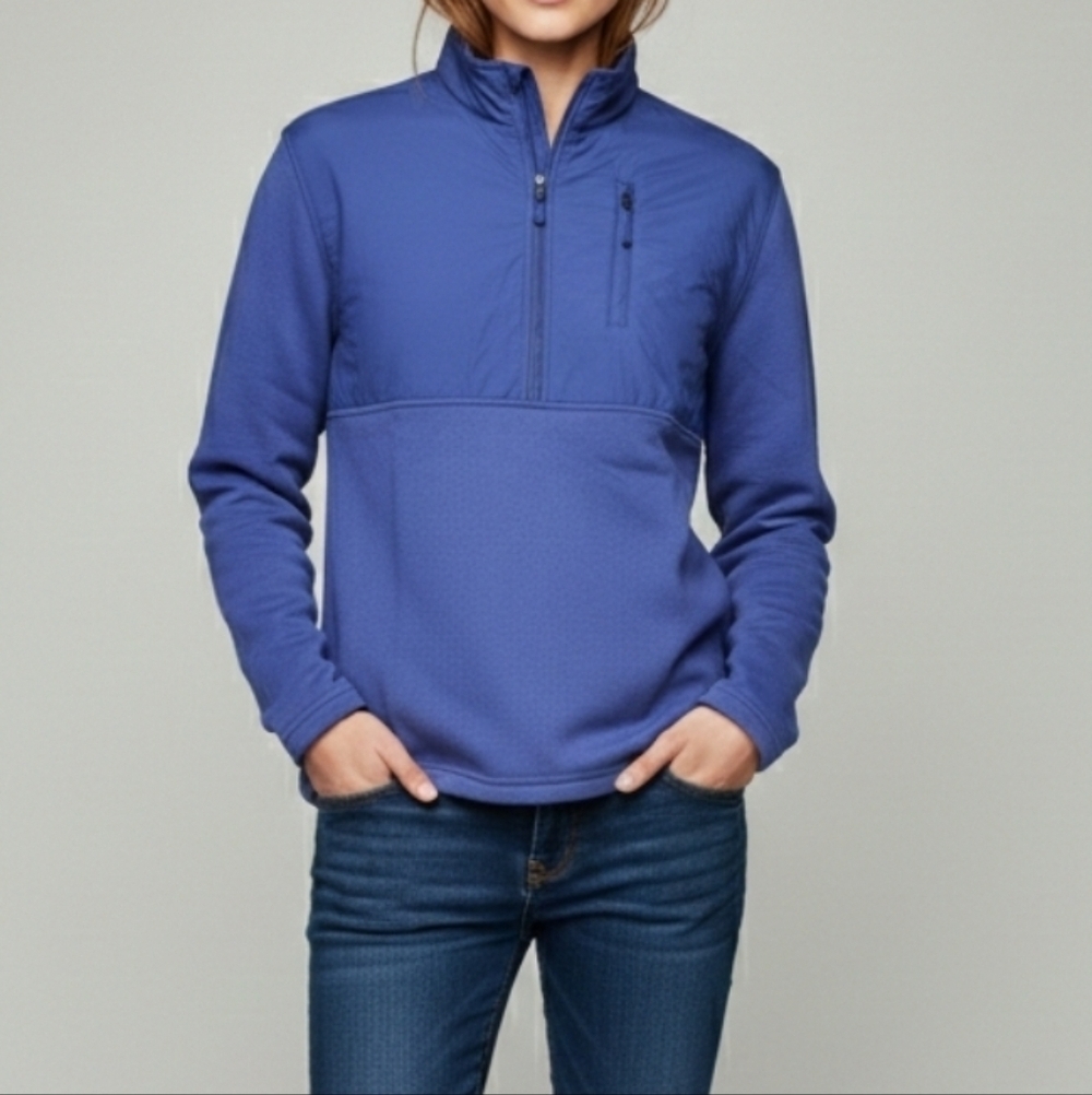 UNTUCKit, Navy 1/2 Zip Pullover, Ristow Medival Blue, Women's Size Small, NWT